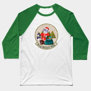 F-14 Tomcat - Merry Christmas Baby! (Green/Beige) - Grungen Style Baseball T-Shirt